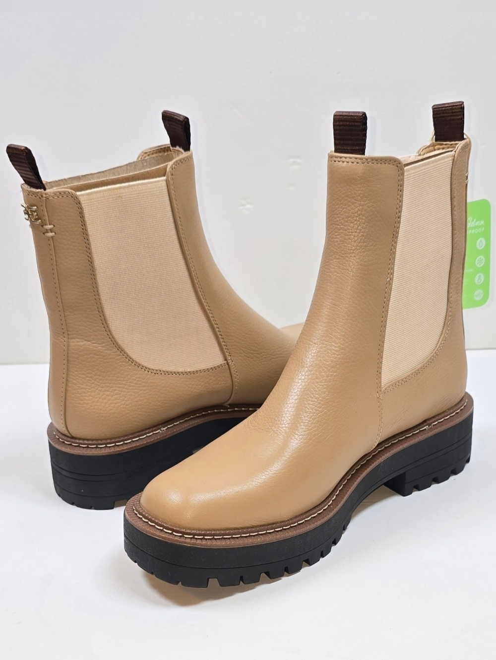Sam Edelman Laguna Leather Lug Sole Weatherproof Boots Sz.8 Gorpcore Utility